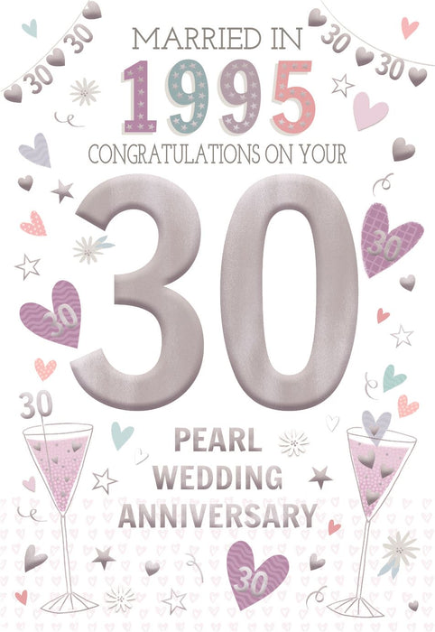 ICG 30th Pearl Wedding Anniversary Card