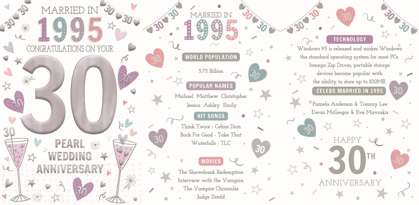 ICG 30th Pearl Wedding Anniversary Card
