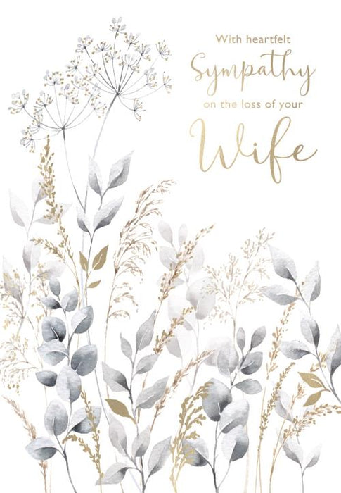 ICG 'On The Loss Of Your Wife' Sympathy Card
