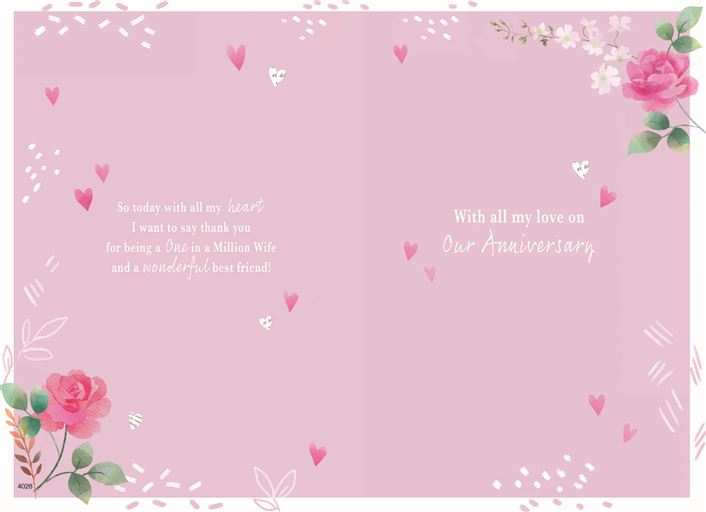 ICG 'For My Gorgeous Wife' Anniversary Card