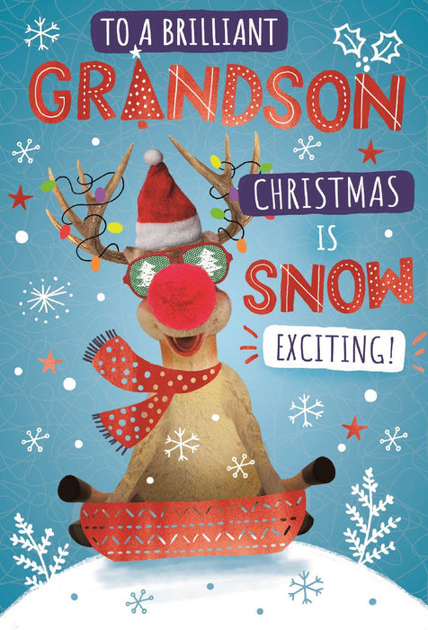 ICG 'To A Brilliant Grandson' Christmas Card