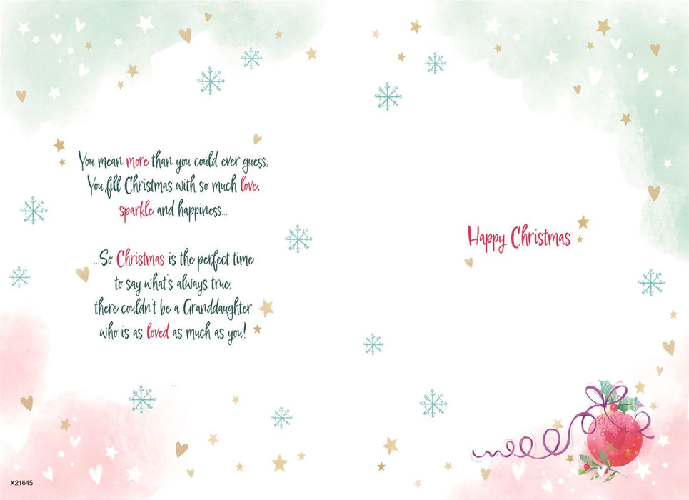 ICG 'For A Wonderful Granddaughter With Love' Christmas Card