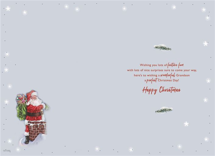 ICG 'For A Wonderful Grandson at Christmas' Christmas Card