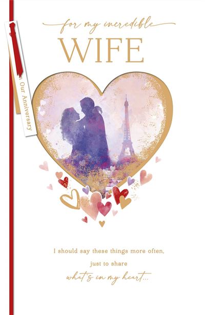 UKG 'For My Incredible Wife' Anniversary Card