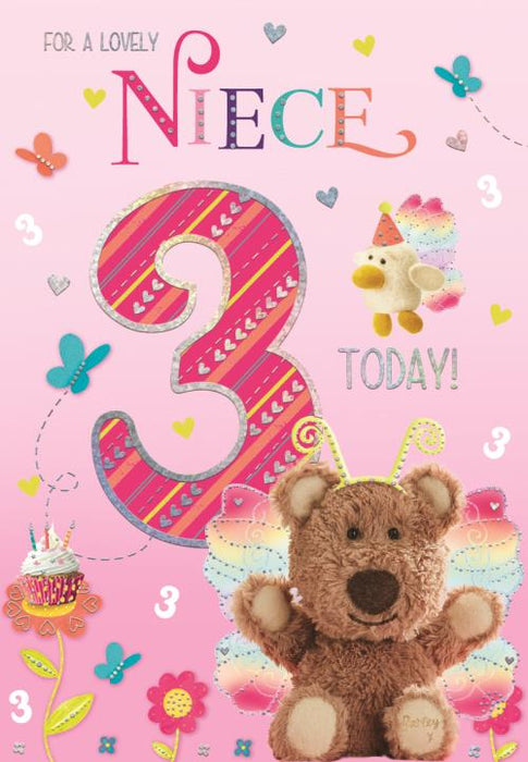 ICG 'Lovely Niece 3 Today' Birthday Card