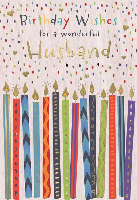 ICG 'For A Wonderful Husband' Birthday Card