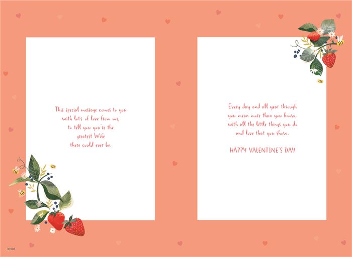 ICG 'To My Wonderful Wife' Valentine Card