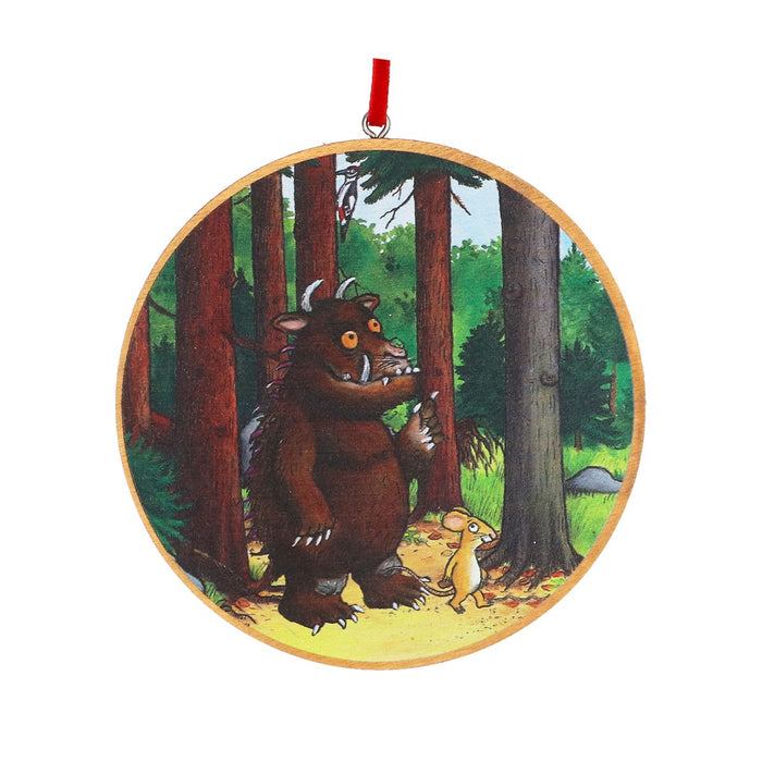 Gisela Graham The Gruffalo & Mouse in Woods Wooden Hanging Decoration