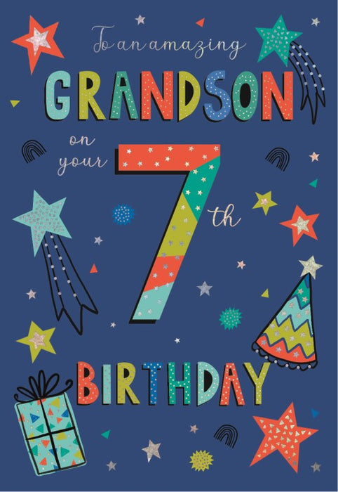 ICG 'To An Amazing Grandson On Your 7th' Birthday Card