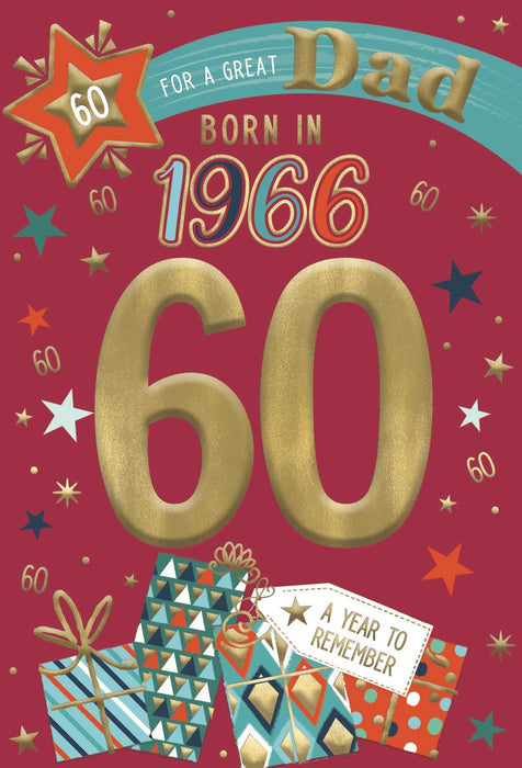 ICG 'Dad 60 Born In 1966' Birthday Card