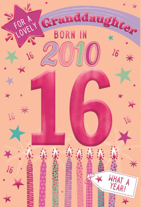 ICG 'Granddaughter 16 Born In 2010' Birthday Card