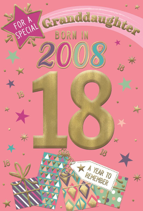 ICG 'Granddaughter 18 Born In 2008' Birthday Card
