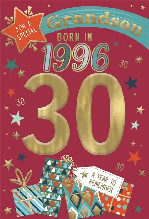 ICG  'Born In 1996 30' Birthday Card