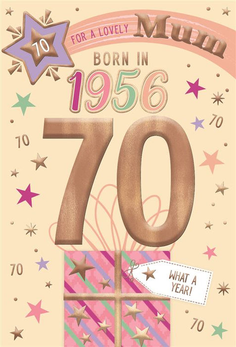 ICG 'Mum 70 Born In 1956' Birthday Card