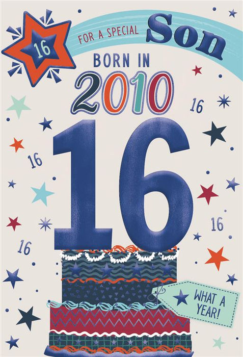 ICG 'Son 16 Born In 2010' Birthday Card