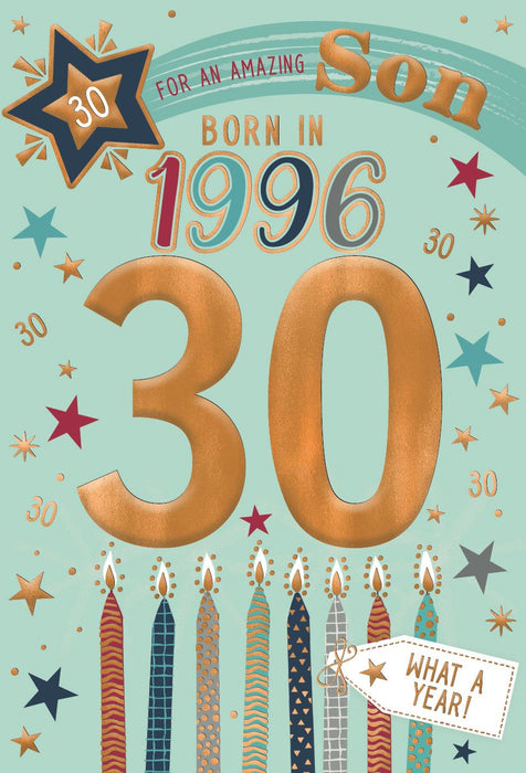 ICG 'Son 30 Born In 1996' Birthday Card