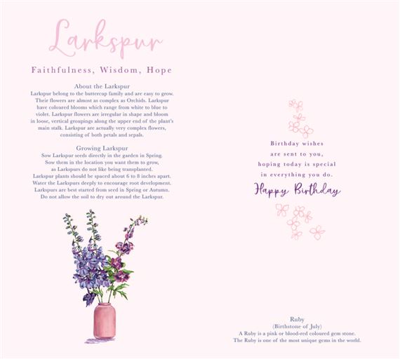 ICG 'On Your July Birthday' Birthday Card