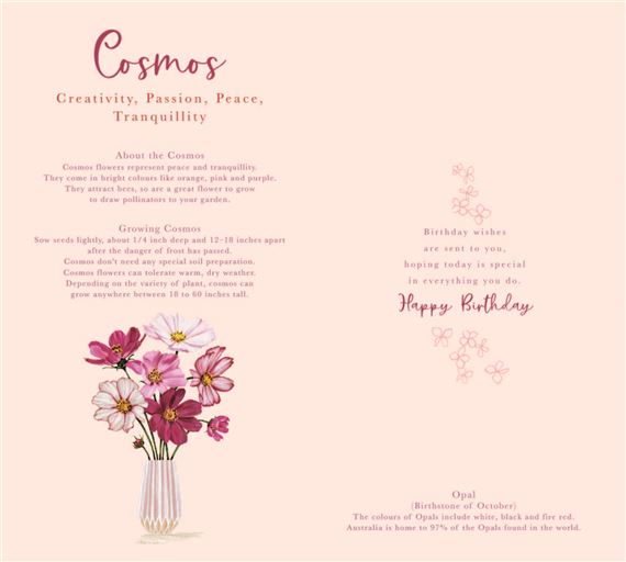 ICG 'On Your October Birthday' Birthday Card