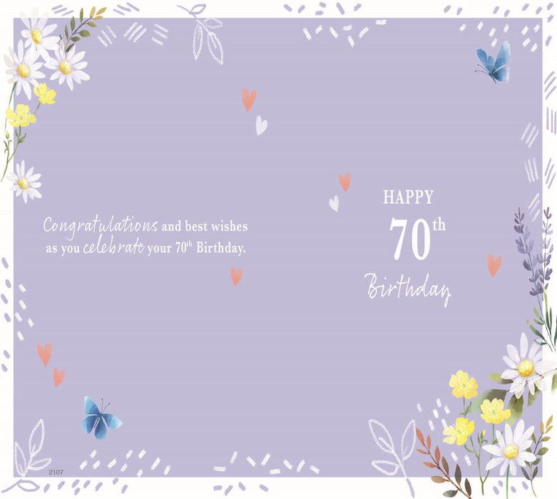 ICG  'Happy 70th Birthday' Birthday Card