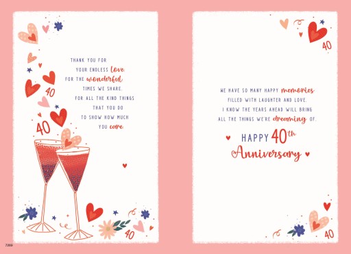 ICG 'To My Husband On Our Ruby Wedding Anniversary' Card