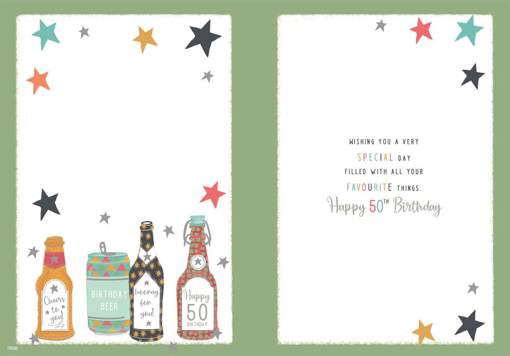 ICG 'Cheers To 50' Birthday Card