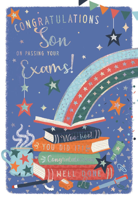 ICG 'Congratulations Son On Passing Your Exams' Congratulations Card