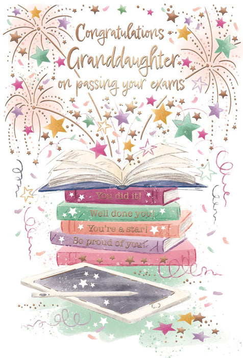 ICG 'Congratulations Granddaughter On Passing Your Exams' Congratulations Card