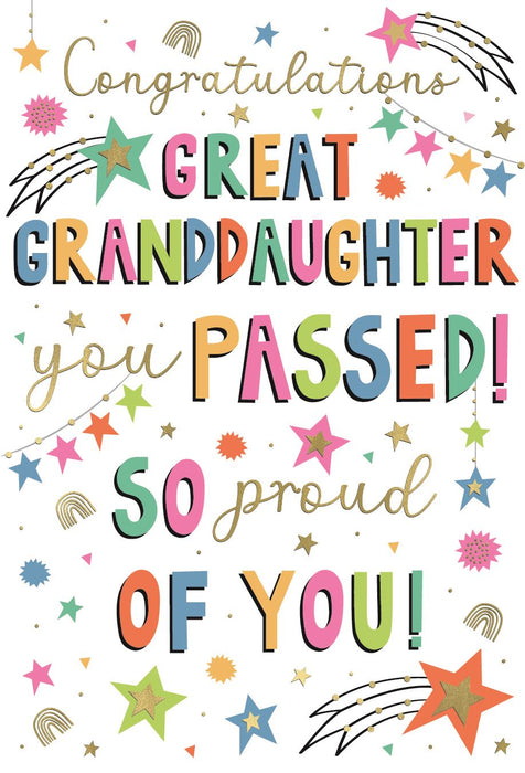 ICG 'Congratulations Great Granddaughter You Passed' Congratulations Card