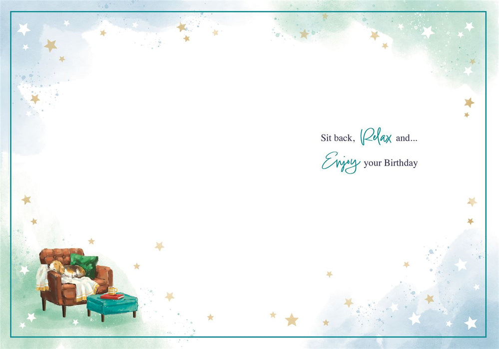 ICG 'Happy Birthday Dog On Chair' Birthday Card