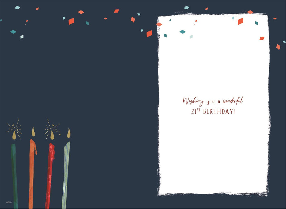 ICG 'Happy 21st Birthday' Birthday Card