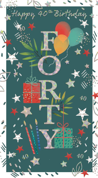 ICG 'Happy 40th Birthday' Birthday Card