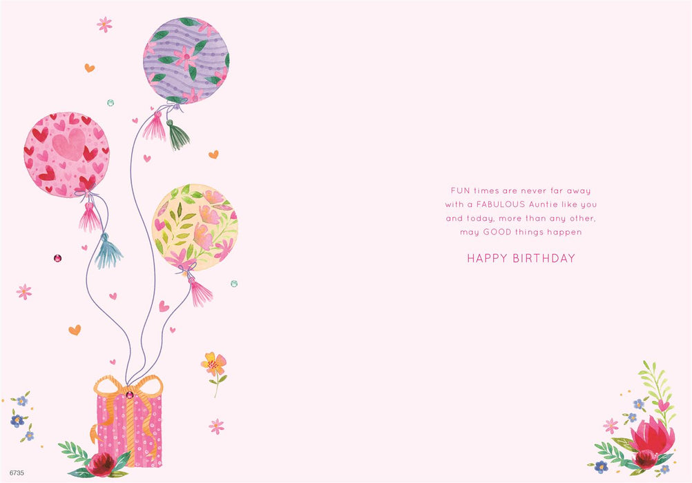 ICG 'Birthday Wishes For A Lovely Auntie' Birthday Card