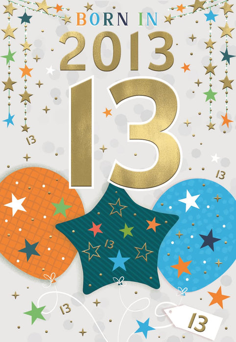 ICG 'Boy 13 Born In 2013' Birthday Card