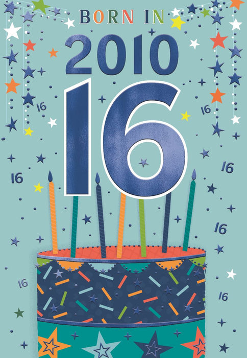 ICG 'Boy 16 Born In 2010' Birthday Card