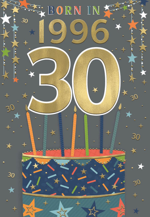 ICG 'Male 30 Born In 1996' Birthday Card