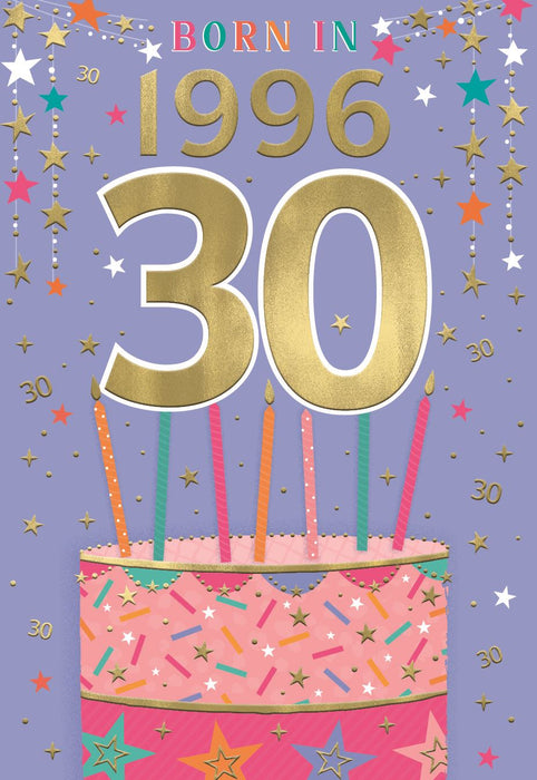 ICG 'Female 30 Born In 1996' Birthday Card