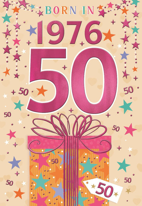 ICG 'Female 50 Born In 1976' Birthday Card