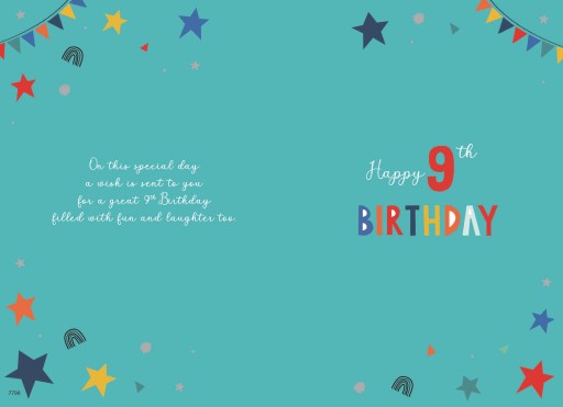 ICG 'For A Special Son On Your 9th' Birthday Card