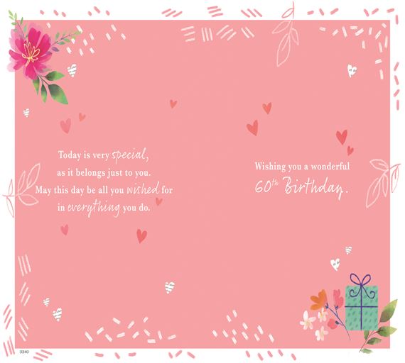 ICG  'Happy 60th Birthday' Birthday Card