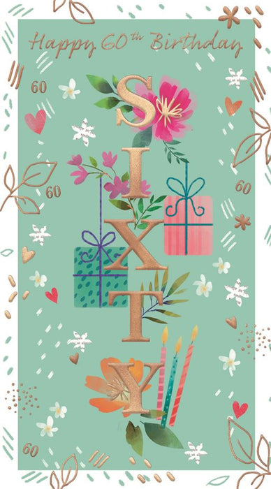 ICG  'Happy 60th Birthday' Birthday Card