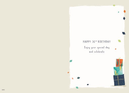 ICG 'For A Great  Friend On Your 50th Birthday' Birthday Card