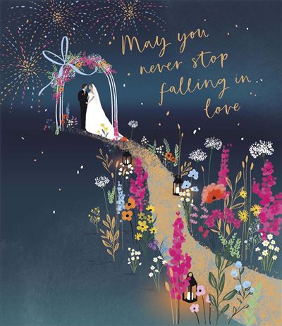 UKG 'May You never Stop Falling In Love' Wedding Card