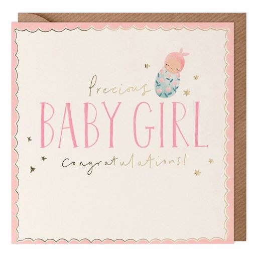 Paperlink 'Precious Baby Girl' New Baby Card