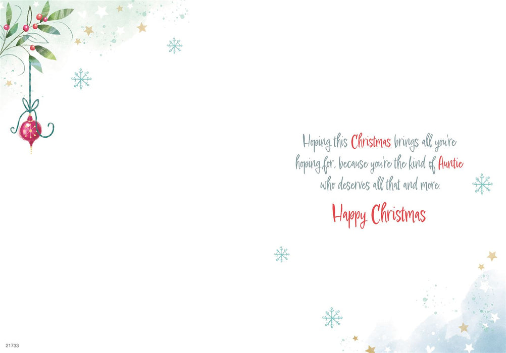 ICG 'For A Wonderful Auntie' Christmas Card