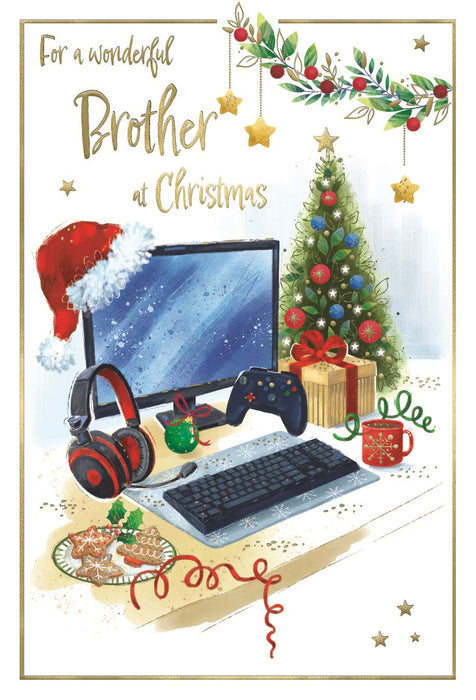ICG 'For A Wonderful Brother At Christmas' Christmas Card