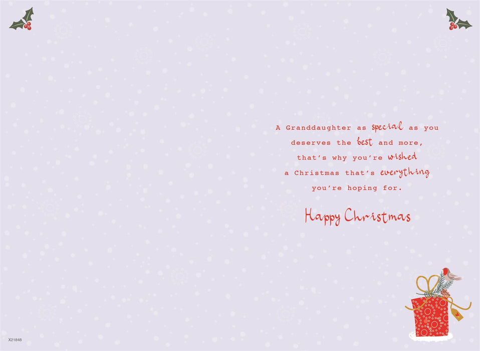 ICG 'For A Lovely Granddaughter At Christmas' Christmas Card