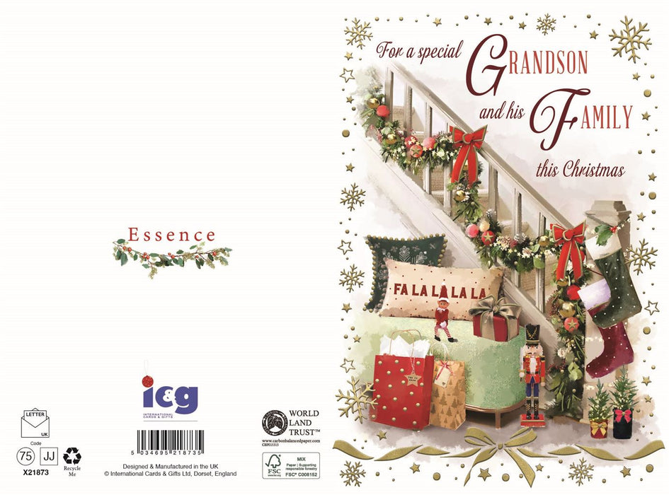 ICG 'For A Special Grandson And His Family' Christmas Card