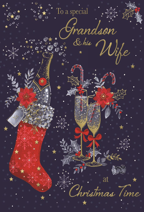 ICG 'To A Special Grandson and His Lovely Wife' Christmas Card