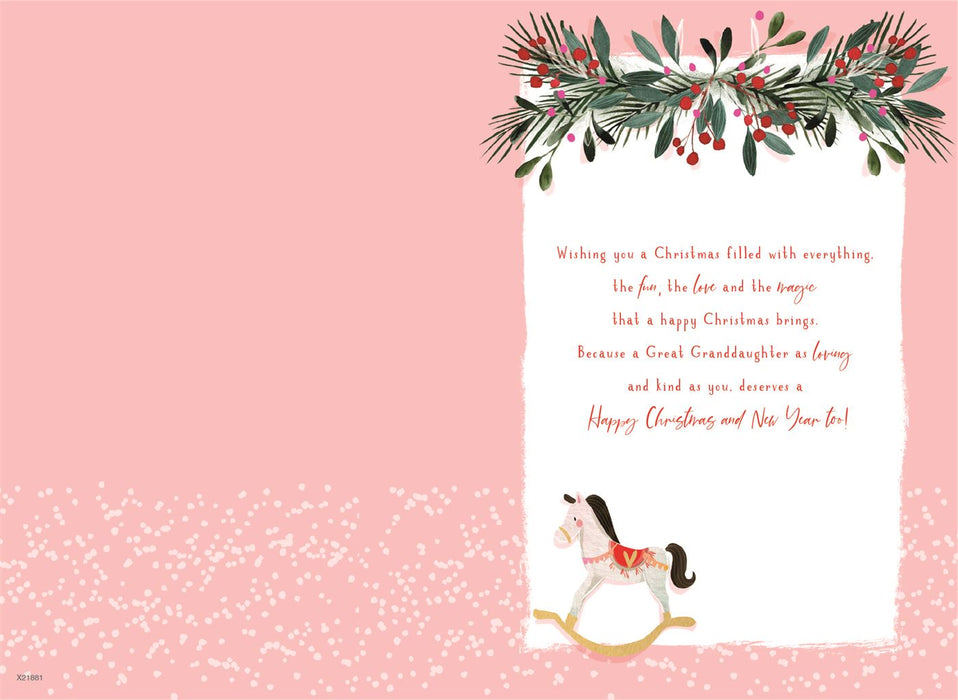 ICG 'To A Great Granddaughter' Christmas Card