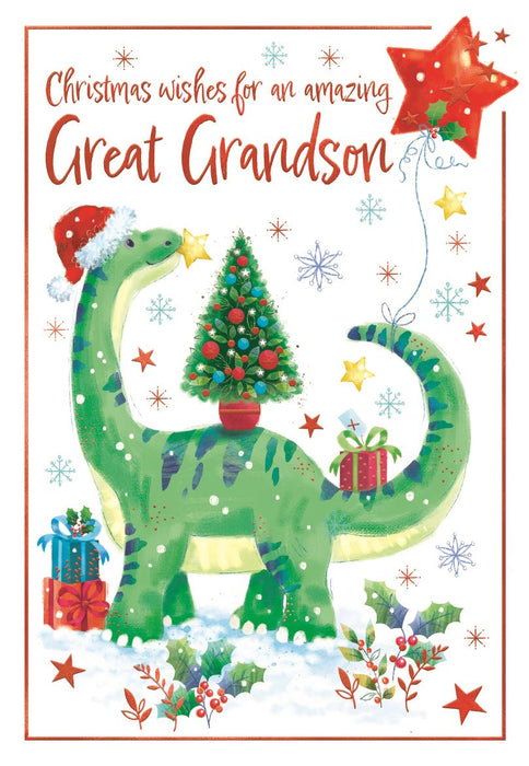 ICG 'Christmas Wishes For An Amazing Great Grandson' Christmas Card